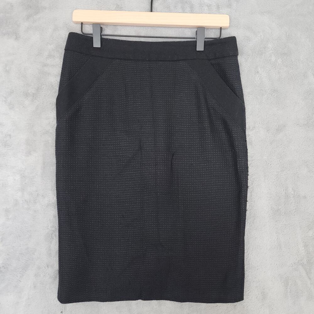 Emporio Armani black pencil skirt size 8 minimalist